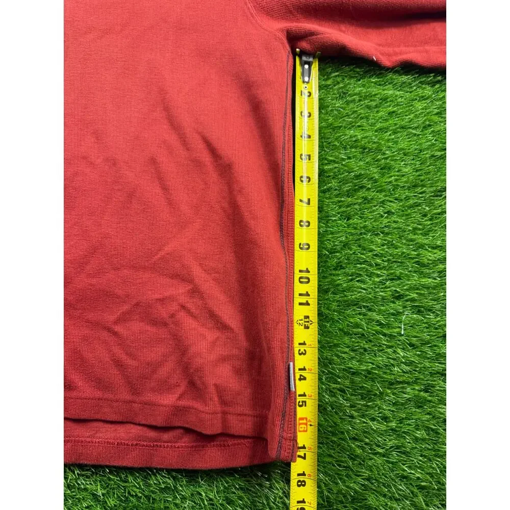 IZOD Luxury Sport Mens XXL 1/4 Zip Pullover Sweater Red Gray Mock Neck Stretch